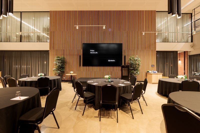 event space with cabaret seating
