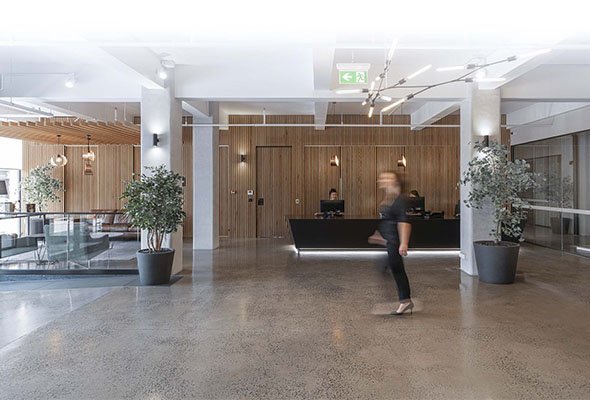 United Co entrance and reception