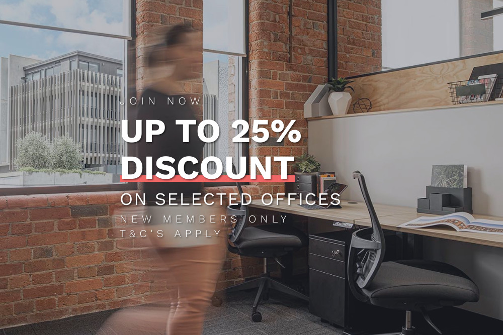 up to 25 percent discount on office space